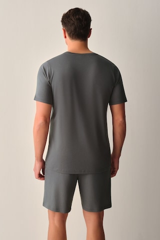 Suwen Jacob Erkek Modal Şort Pijama Takımı Sh26716663003 Gri / Antrasit
