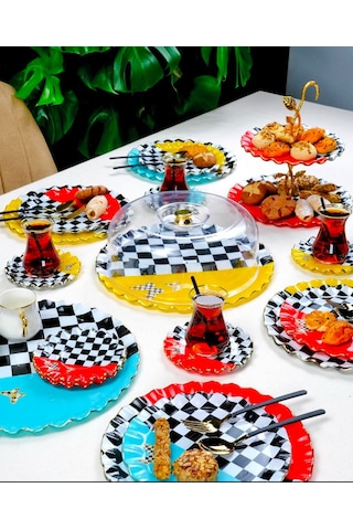 Glore 28 Parça Audra Çay Seti 69703 Çok renkli