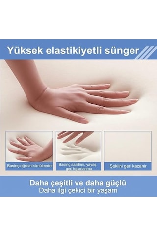 Viscora Premium Pozisyon Yastığı Üst Segment Ortopedik Destek Minderi, Ergonomik Visco Tasarım, Be Gri