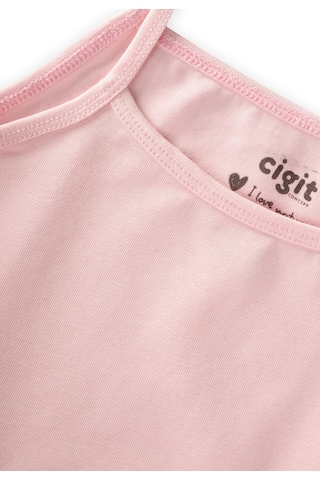 Cigit İkili İp Askılı Kız Atlet 2-11 Yaş Pudra Pembe
