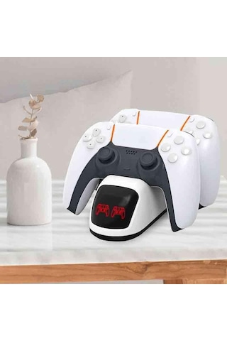 Ps5 Kablosuz Oyun Kolu Uyumlu Game Pad Şarj İstasyonu Led Göster