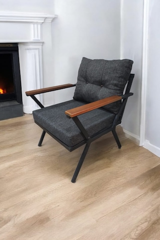 Pilocca Demonte Metal Tekli Bahçe Mobilyası, Antrasit, 60x60 Cm Antrasit