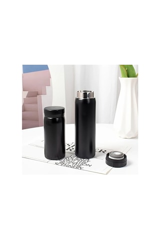 Trendooze Gaojunshop01 Siyah 200ml Paslanmaz Çelik Termos, Sıcak Soğuk İçecekler İçin, Sızdırmaz Kapaklı, Konforlu Taşınabilir Siyah