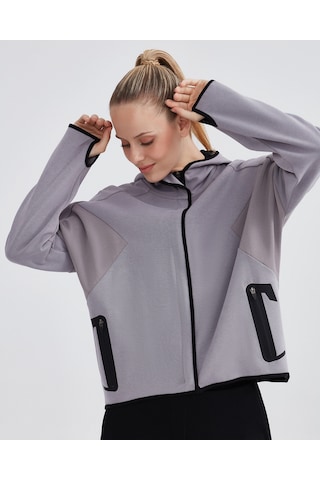 Skechers W 2Xı-Lock Full Zip Hoodie Sweatshirt Kadın Foggy Lilac Fermuarlı Eşofman Üstü S232209-506 Pembe