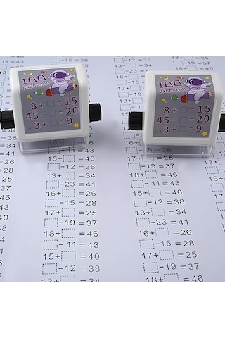 Toplama Ve Çıkarma İşlemi Alıştırma Test Kaşesi Matematik Eğitim Oyuncağı Ayarlanabilir Rulo Damga Eğlenceli Matematik Soruları 1-100 Arası Sayılar Çocuklar İçin Pratik Ve Öğrenme Arac