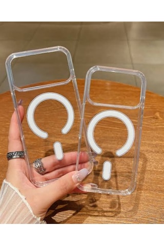 Iphone 17 Promax Uyumlu Magsafeli Şeffaf Kılıf 01