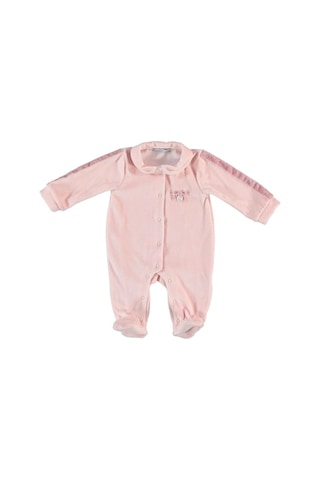 Monaroza Kız Bebek Omuz Detaylı Pembe Bebek Tulum 7578 001