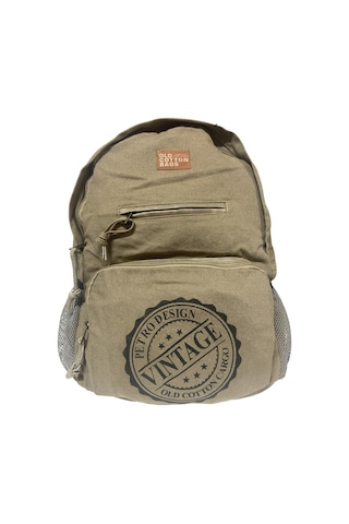 Old Cotton Cargo Kaliteli Tek Bölmeli Vintage Disayn Günlük Gezi Okul Sırt Çantası North Dakato Bag Brand 30x43cm Bej