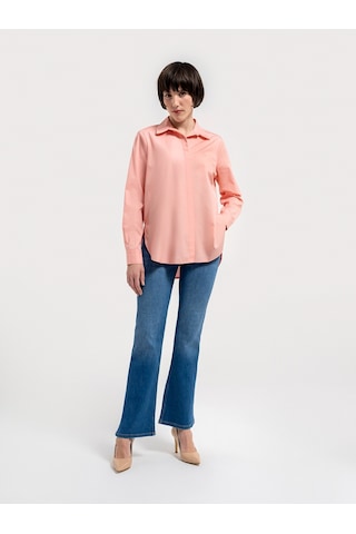 Loose Fit Kadın Gömlek U.kol Pembe