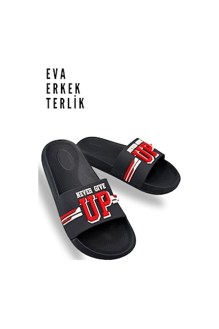 Sermoda Erkek Terlik Hafif Eva Malzeme Yumuşak Taban Erkek Havuz Terliği Lacivert Kırmızı
