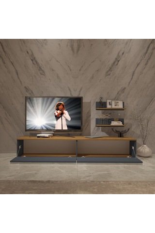 Decoraktiv Eko 4 Mdf Std Tv Ünitesi Tv Sehpası Pera - Antrasit