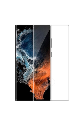 Samsung Uyumlu Galaxy S22 Ultra Nano Kırılmaz Cam Ekran Koruyucu Şeffaf