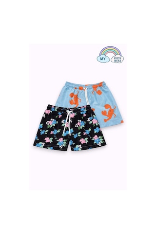 My Kids Wear Erkek Çocuk Degrade Desenli Deniz Şortu 2 Li Set 3-16 Yaş 12420 Çok Renkli