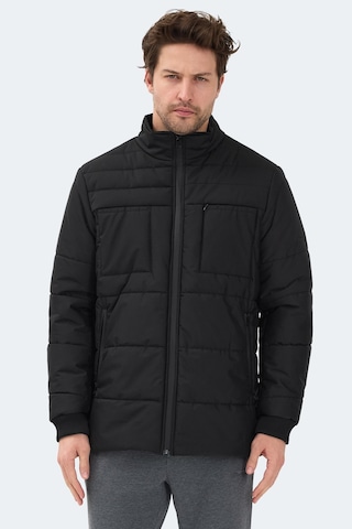 Slazenger Baldwıng Erkek Dik Yaka Fermuarlı Siyah Mont & Kaban Siyah