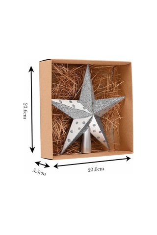 Karaca Home New Year Yılbaşı Yıldız Ağaç Başlığı Gümüş 153.09.01.1859