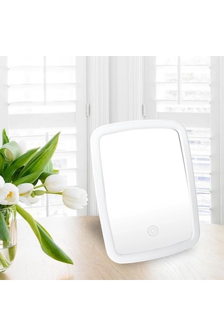 Valkyrie Led Işıklı Şarjlı Makyaj Aynası Beyaz