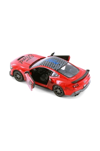 Kinsmart 1:36 Ölçek 2024 Ford Mustang Dark Horse Livery Edition Diecast Model Araç Kırmızı