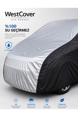 Renault Duster Uyumlu Gri-siyah Kaliteli Oto Branda 4 Mevsim Dolu, Güneş, Yağmur Ve Uv Korumalı Araba Çadırı