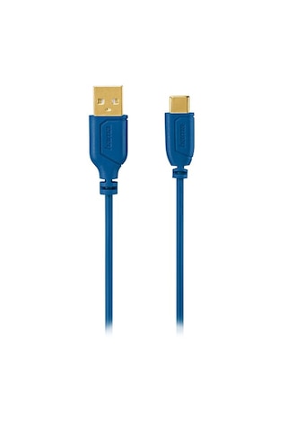 Hama Usb-c - Usb-a Kablo, Flexi, 0.75m, Mavi -