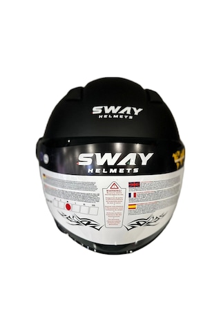 Sway Sw 765 Çenesiz Açık Motosiklet Kaskı Mat Siyah