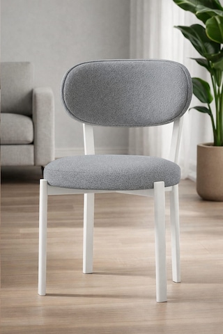 Renlife Açılır Yemek Masası Ve Sandalye Seti Metal Ayaklı 4 Sandalye + 80x130 Masa Beyaz Mermer Krem Beyaz Mermer Gri