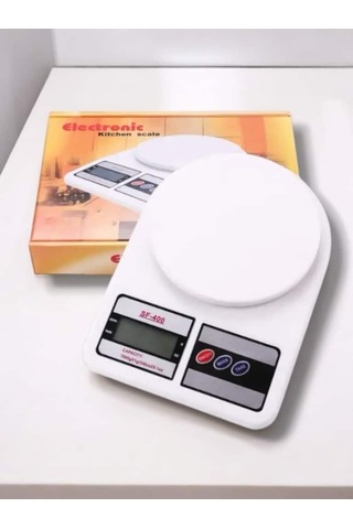 Yüksek Hassasiyetli 10 Kg Mutfak Terazisi Beyaz