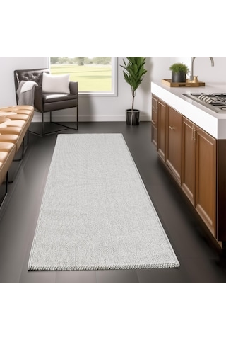 Yumuşak Bukleli Sisal Jüt Salon Oturma Odası Gümüş Renkli Yuvarlak Halı