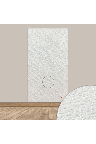 Tink 3d Kendinden Yapışkanlı Akustik Keçe Panel Leopar Desenli 52x98 Cm 2 Adet 1 M² Beyaz