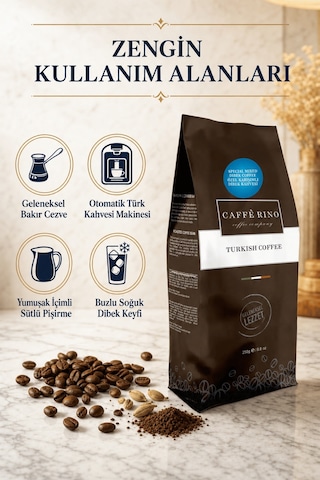Caffe Rino Özel Karışımlı Geleneksel Dibek Türk Kahvesi 250 G