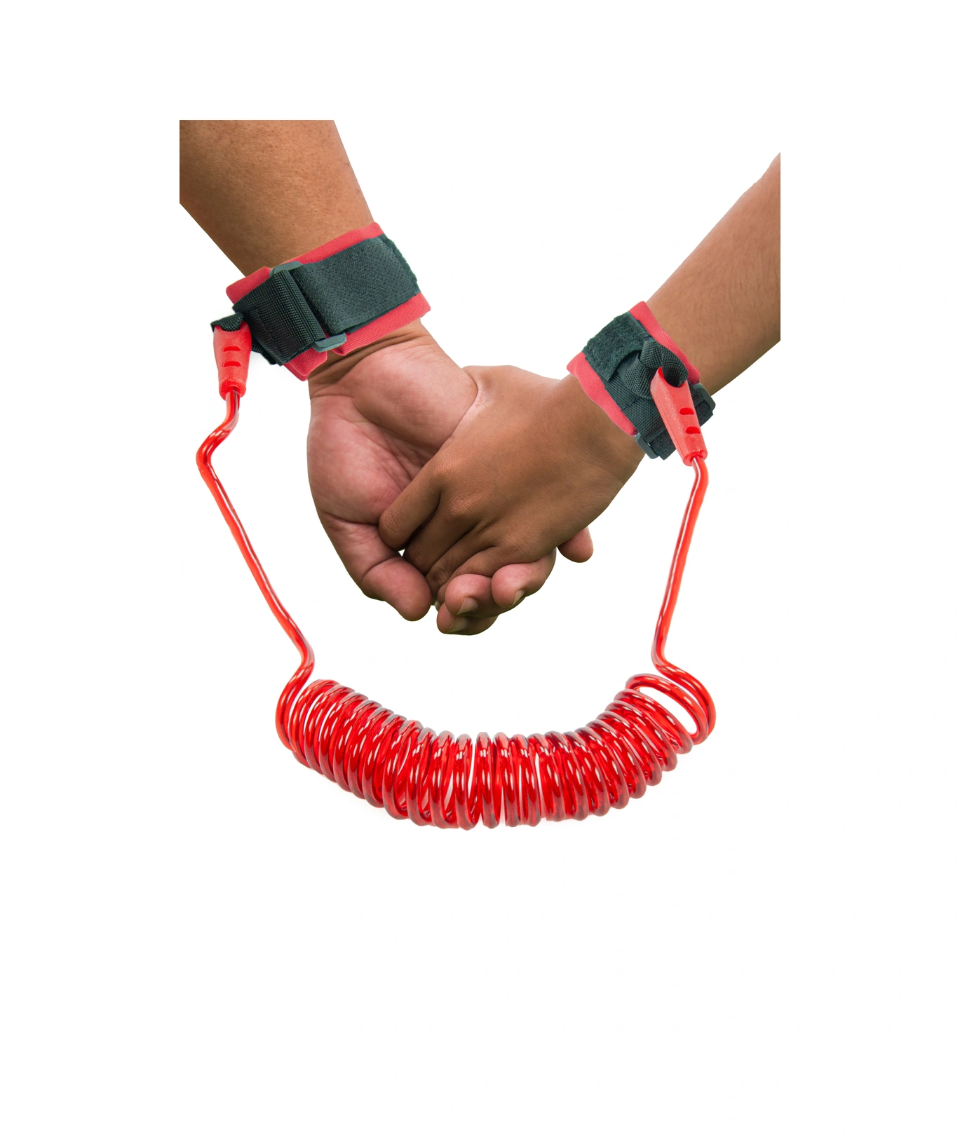 Hac Umre Çocuk Güvenlik Bilekliği Kayıp Önleyici Spiral Kordon - Kırmızı Kırmızı
