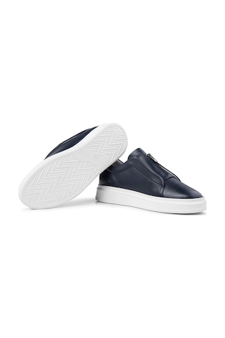 Ducavelli Ventu Erkek Hakiki Deri Sneaker, Fermuarlı Sneaker, Hakiki Deri Sneaker, Erkek Sneaker Lacivert