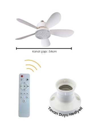 Rbr Sessiz Fanlı Pervane Led Ampul Tavan Vantilatörü