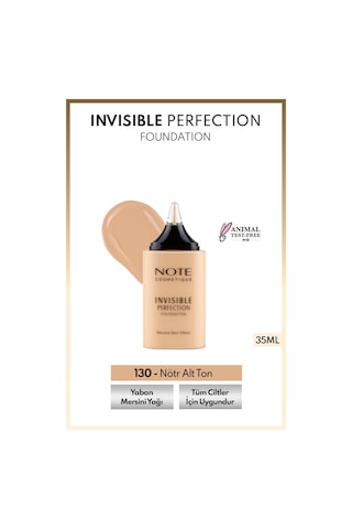 Note Cosmetics Invisible Perfection Foundation Hafif Yapılı Doğal Bitişli Fondöten - 130 Nude Bisque