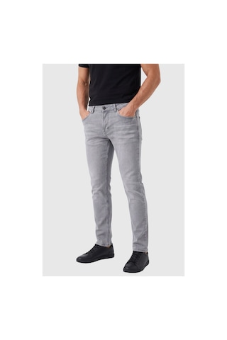 Deepsea Erkek Slim Fit Dar Kesim Likralı Gri Kot Pantolon Yumuşak Dokulu Esnek Jean 2600816