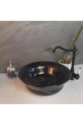 Toros Siyah Elegant Çanak Lavabo