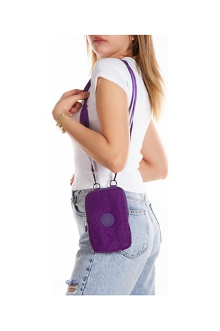 Newish Polo Suya Dayanıklı Krinkıl Kumaş Mor Kadın Çapraz Omuz Ve Bel Çantası - Kadın Mor