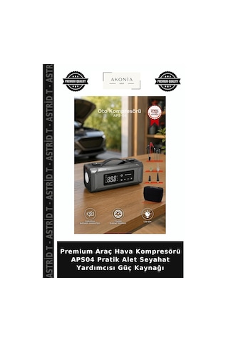 Premium Araç Hava Kompresörü Aps04 Pratik Alet Seyahat Yardımcısı Güç Kaynağı