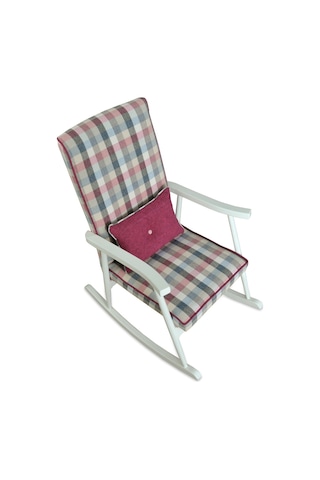 Asedia Trend Lake Pembe Ekose Sallanan Sandalye Koltuk