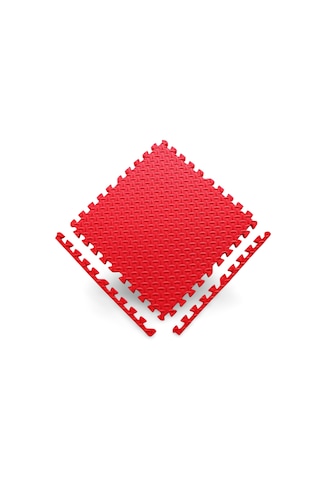 50x50 13mm Damla Desen Puzzle Tatami Minder Spor Yoga Pilates Oyun Matı Kırmızı