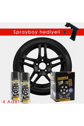 Jant Folyo 4Lü Set - Mat Siyah