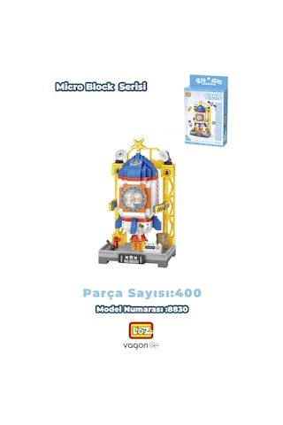 Loz Micro Block Serisi Uzay Aracı Figürü 400 Parça Dekoratif Oyuncak Yapım Seti Yapı Blok Fflz-8830