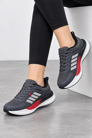 Ht Hotin Void Kadın Bağcıklı Günlük Sneaker Spor Ayakkabı - Füme