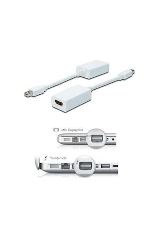 Thunderbolt to HDMI & Mini Displayport Hdmi Apple Uyumlu MacBook TV LCD