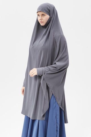 Altobeh Kadın Tesettür Medine İpeği Çarşaf Üstü Peçeli Sufle Hijab Füme