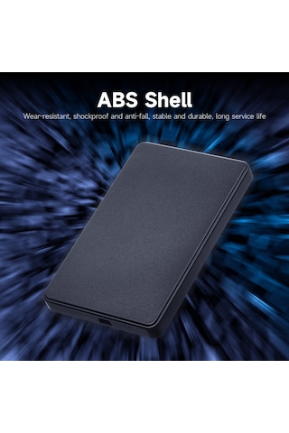 Xiyyadms Usb2.0 320gb Dış Hard Disk, Hafif Taşınabilir, Sabit Dayanıklı, Siyah, Abs Kasa, 12x7.5x1.3cm, Win7/8/10/vista Desteği