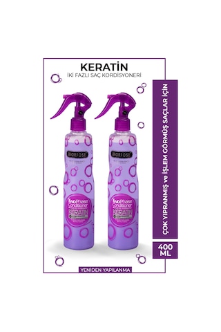 Morfose Keratin İçeren Çift Fazlı Sprey Fön Suyu 2 x 400 ML