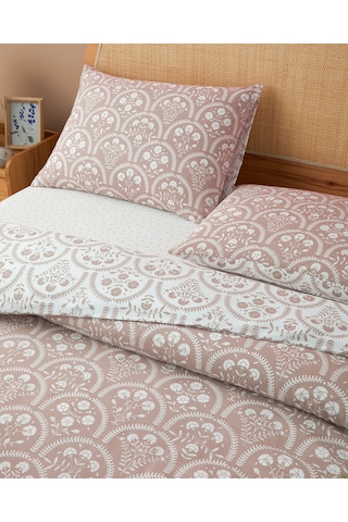 English Home Garden Veil Kolay Ütülenir Tek Kişilik Nevresim Takımı 160x220 Cm Pudra Pudra