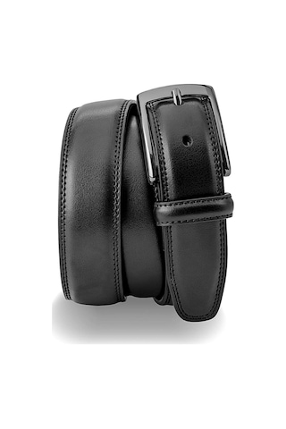 Deribond Hakiki Deri Erkek Kemer Kumaş Ve Kanvas Için Siyah