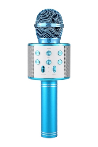 Hallow-profesyonel Bt Kablosuz Mikrofon Karaoke Hoparlörü,gökyüzü Mavi