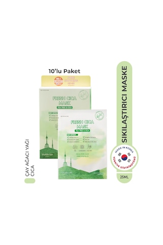 Muldream Fresh Cica Çay Ağacı Yağı Kağıt Yüz Maskesi 25 ML